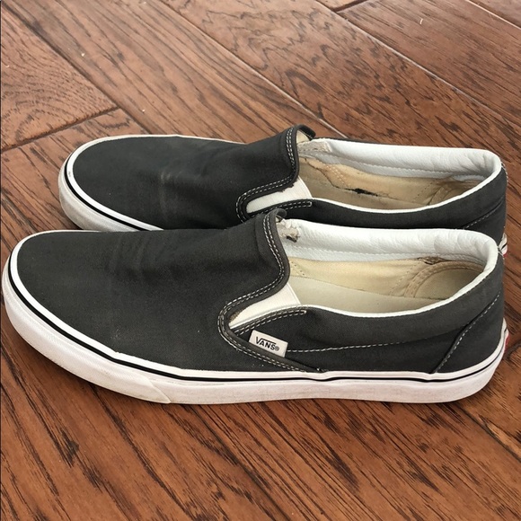 all grey slip on vans
